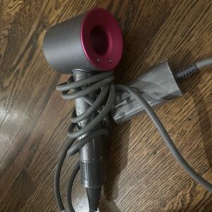 Dyson Hair Dryer with Gray and Pink Finish